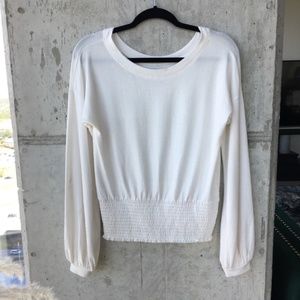 Abercrombie & Fitch Soft A&F Cozy Smocked Long Sleeve Top S